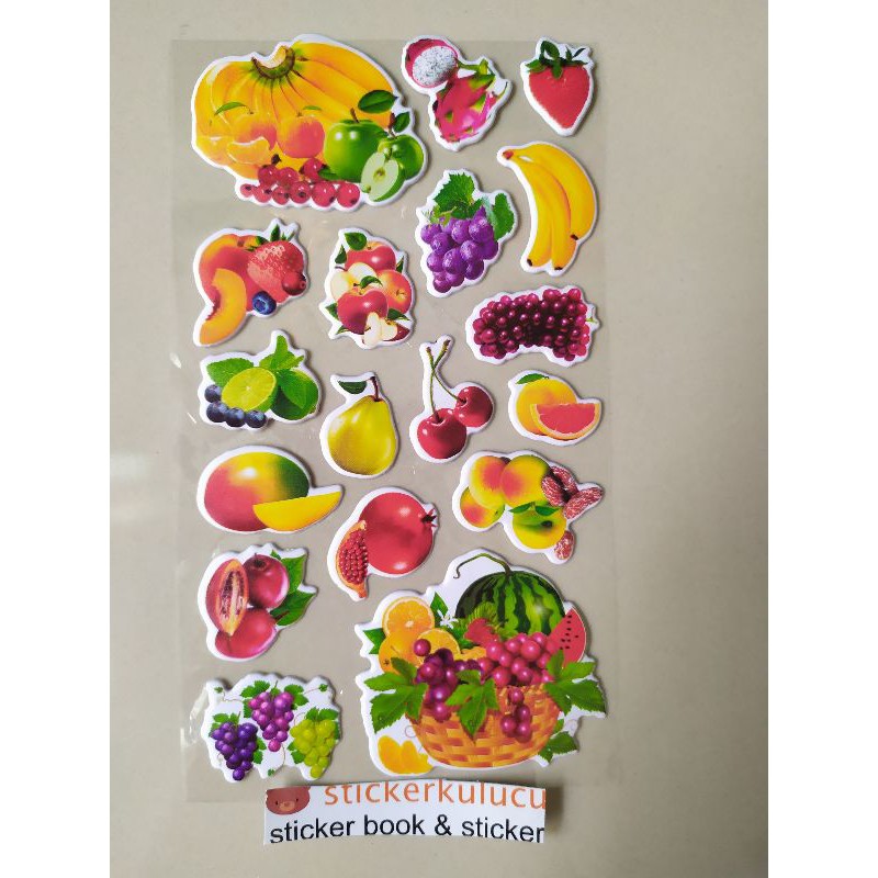 Stiker anak timbul BUAH SAYUR