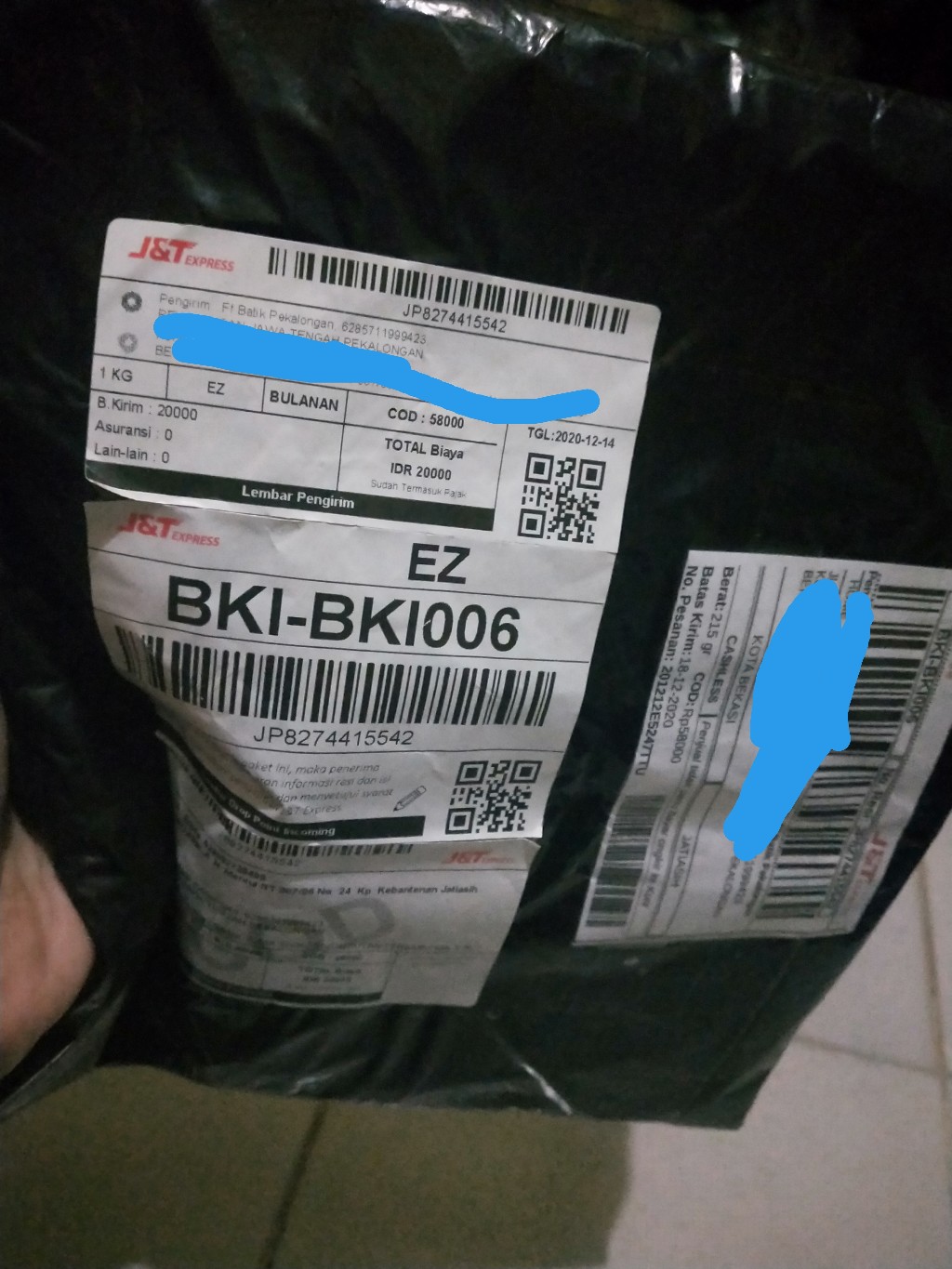 Batik Tunik Shibori Jumputan Terbaru Size S-3l / Hrb026 Yelbor Navbor / Biru Putih / Original..