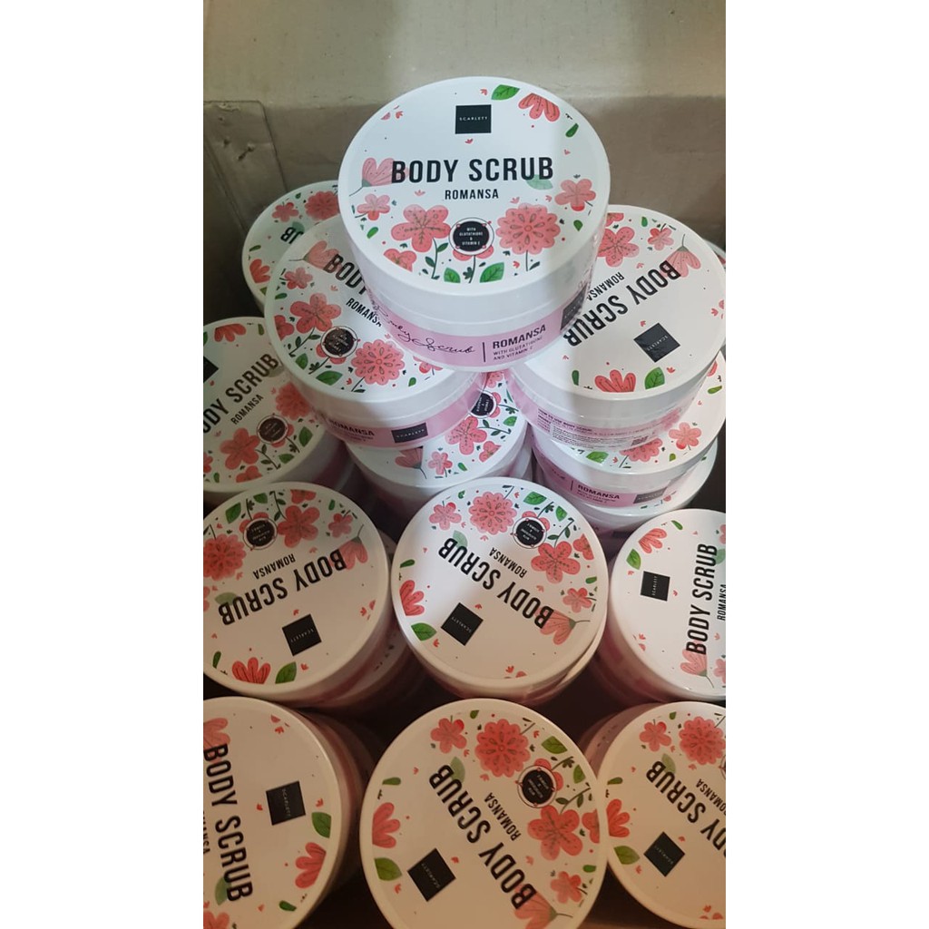 Scarlett Whitening Body Scrub Romansa Pomegrante / LULUR SCARLET BADAN ORIGINAL BPOM