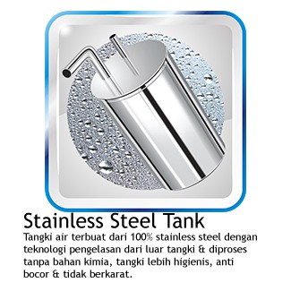 Dispenser Air Galon Bawah Sanken HWD-C200SS Stainless Steel Garansi Resmi
