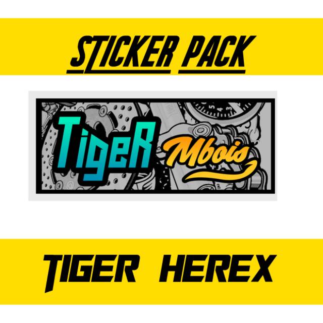 Sticter stiker tiger herex bahan vnyl merk camel sudah laminasi glossy sticker herex herex