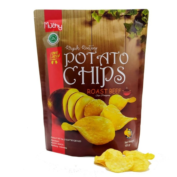 

Muchy Potato Chips Rasa Roast Beef - 100gr