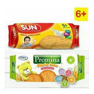 Promina Biskuit Marie Roll susu 6mo+ /Snack MPASI / Snack Bayi / Snack Anak / Cemilan Bayi / Cemilan Anak / Non MSG / Biskuit Promina / Biskuit Sun Marie / Biskuit MPASI / Snack Sehat untuk Bayi dan Anak