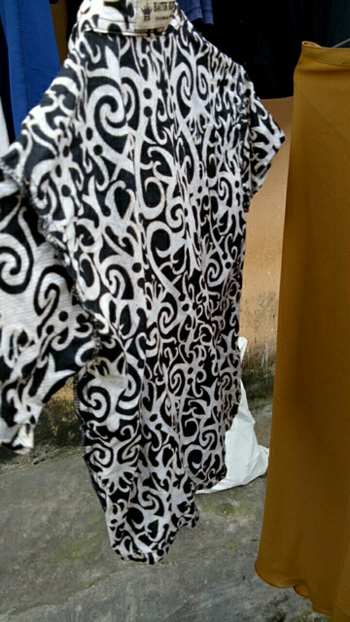 Ruzza Batik Anak Ukuran 0-15 Tahun Kemeja Motif Azmat Putih Tulang