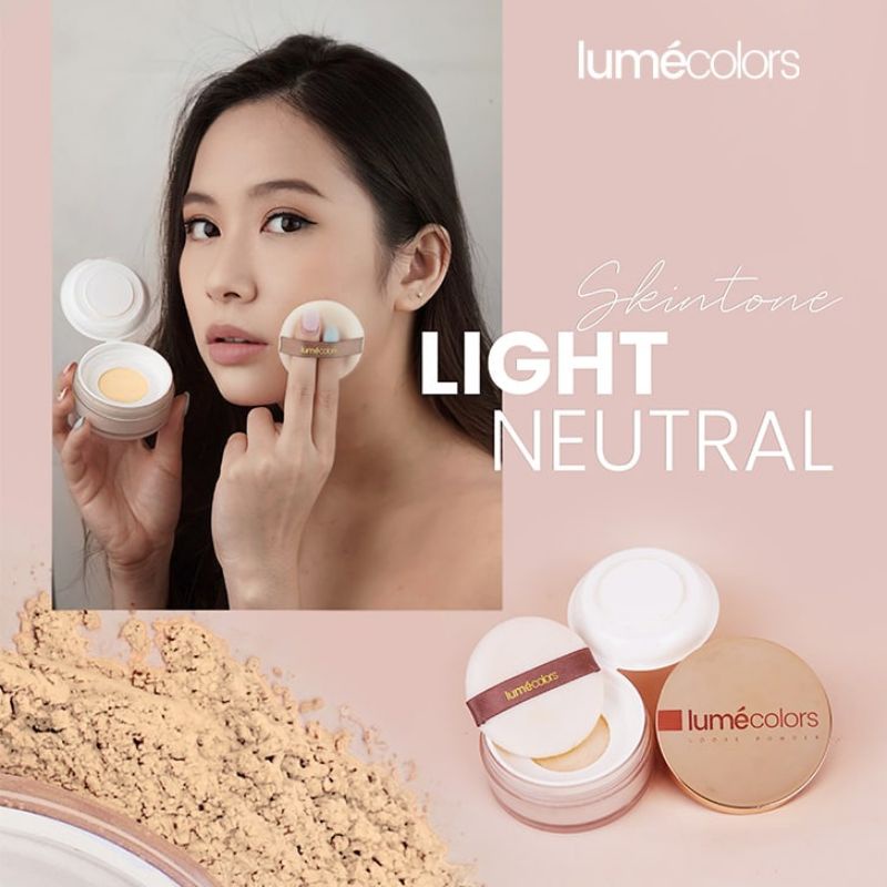 Lumecolors Loose Powder Bedak Tabur Oil Control Long Lasting Pore Blurring Effect-LP Light Neutral