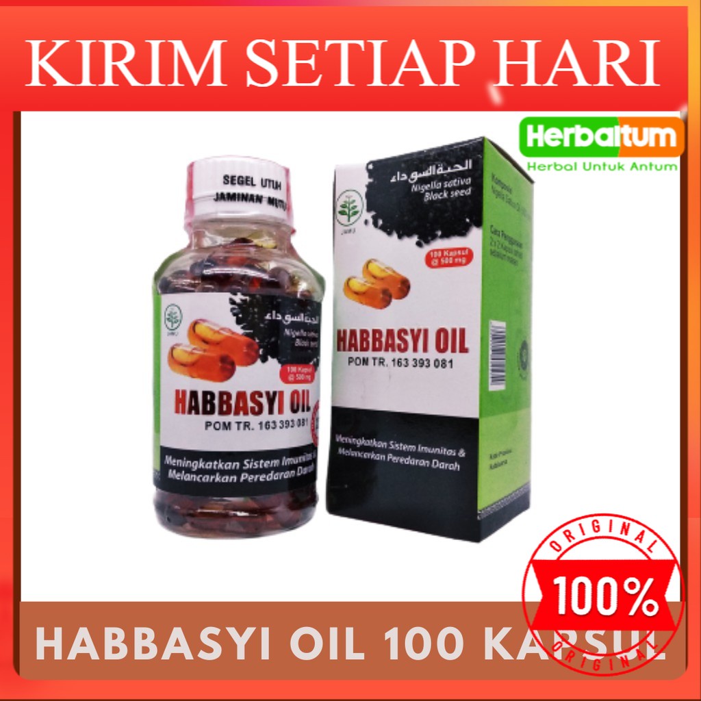 HABBATUSSAUDA / HABBATUSSAUDA OIL ASLI / KAPSUL  MURNI JINTAN HITAM / HABBASYI OIL 100 KAPSUL