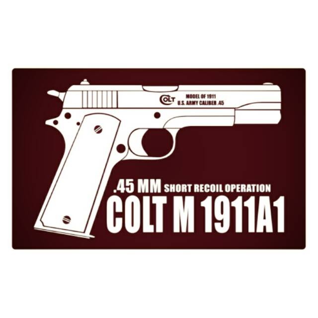 Colt M1911A1 Cutting Sticker
