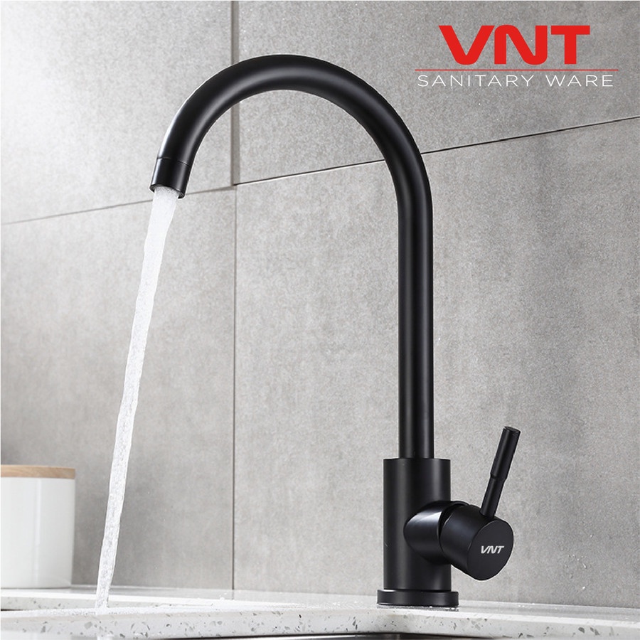 Kran Dapur Hot &amp; Cold Stainless Black Kitchen Faucet Keran Hitam Doff