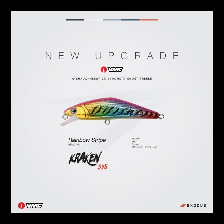 BEST SELLER NEW EXODUS KRAKEN COLOR RAINBOW STRIPE LURE ALAT PANCING TERMURAH DAN TERBARU AL4