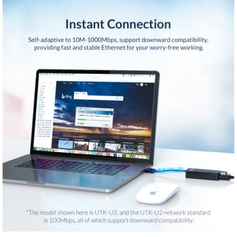 Usb 3.0 to Lan orico 1Gbps ethernet cable adapter for laptop pc utk-u3 - Usb3.0 to rj45 gigabit 1000Mbps