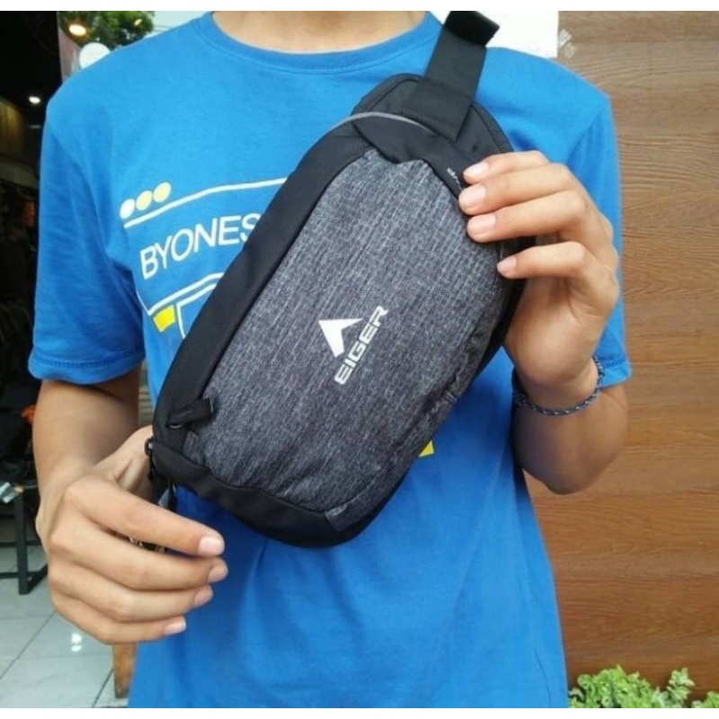 WAIST BAG PRIDE WP BLACK -EIGER1989/3295 - TAS PINGGANG PRIA ORIGINAL