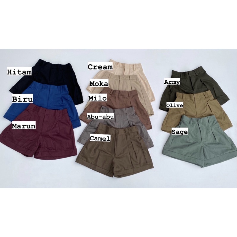 Hot Pants Katun Twill | Celana Pendek Katun