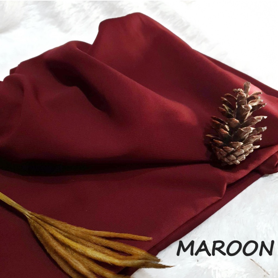 khimar ped nabila , list renda tengah , bahan wolfis , ped antem TERMURAH-maroon