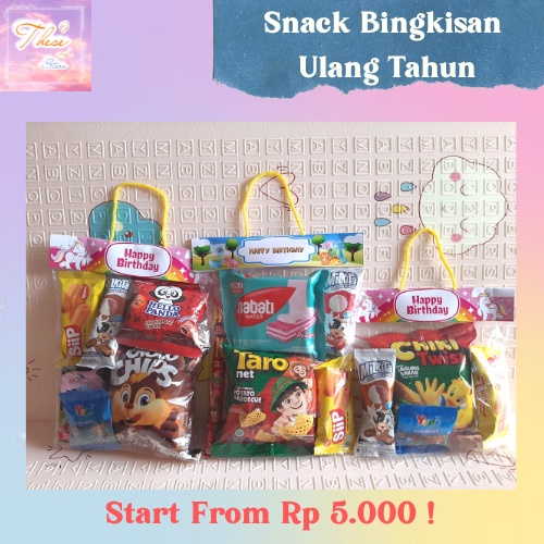 

Souvenir Plastik Snack Ulang tahun anak paket makanan ringan bungkus snack murah