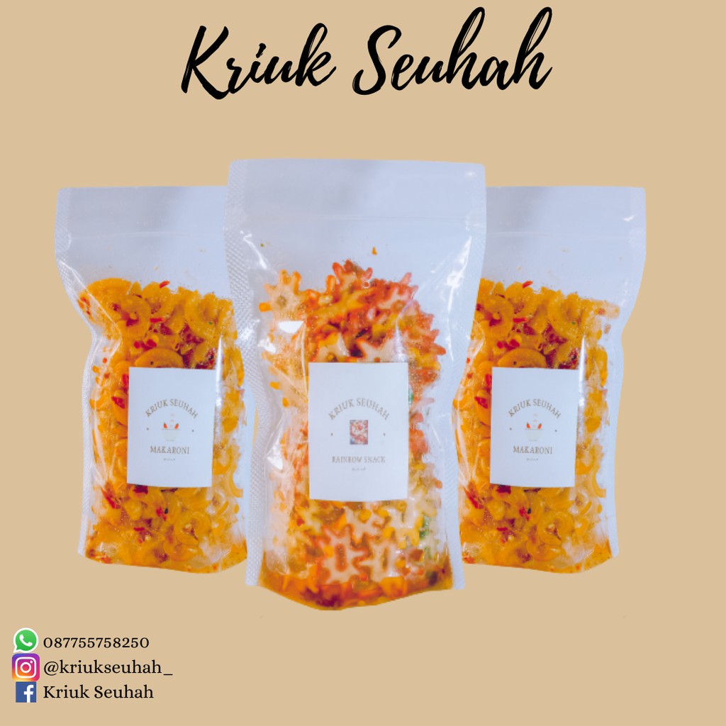 

Kriuk Seuhah/ Rainbow Snack/ Kerupuk Warna-warni [50 gr]