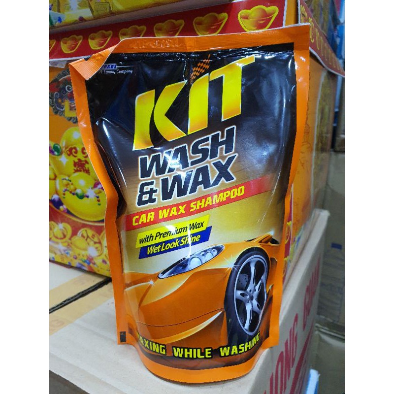 Kit Wash & Wax Car Wax Shampoo 400ml