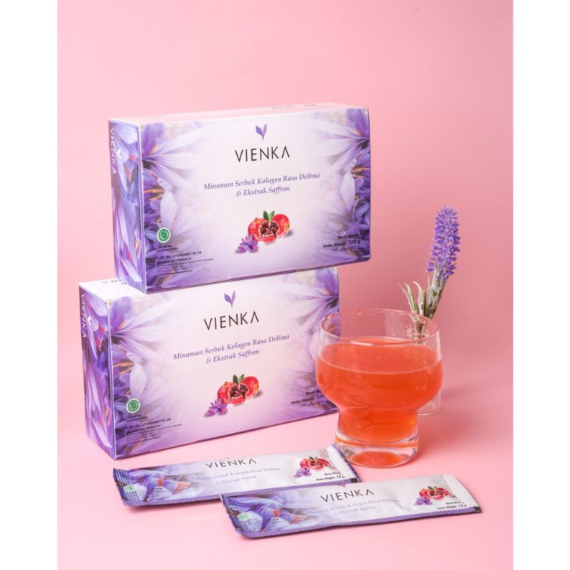 Vienka Collagen Drink With Pomegranate Flavor and Saffron Extract