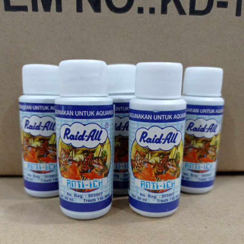 Obat ikan anti jamur RAID ALL ANTI ICH 30ML