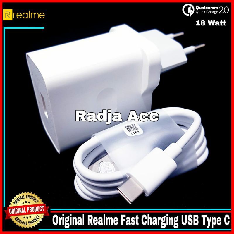 Charger Realme C17 6i 7i Original 100% Fast Charging 18 Watt USB Type C