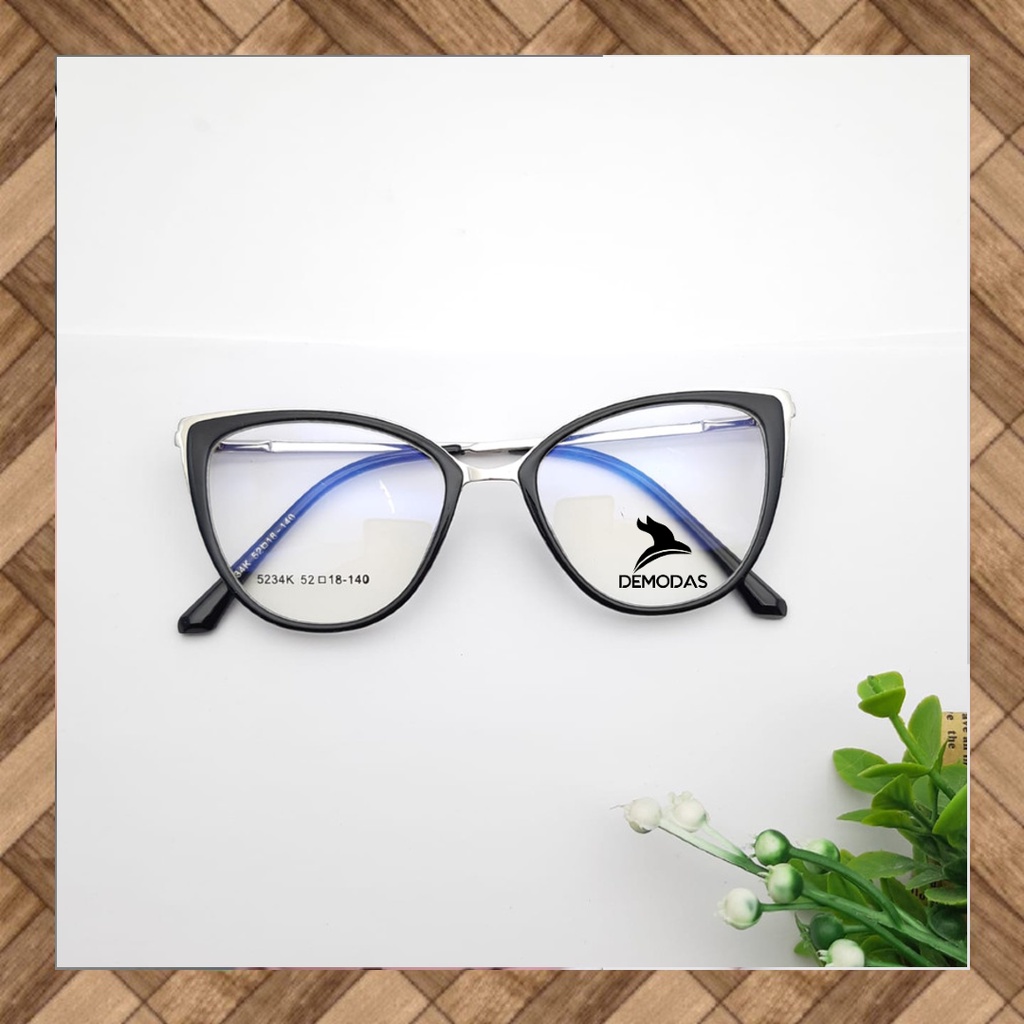 Kacamata CATEYE Bluecromic Photocromic Blueray 5234 GRATIS MINUS cat eye lensa photocromic frame