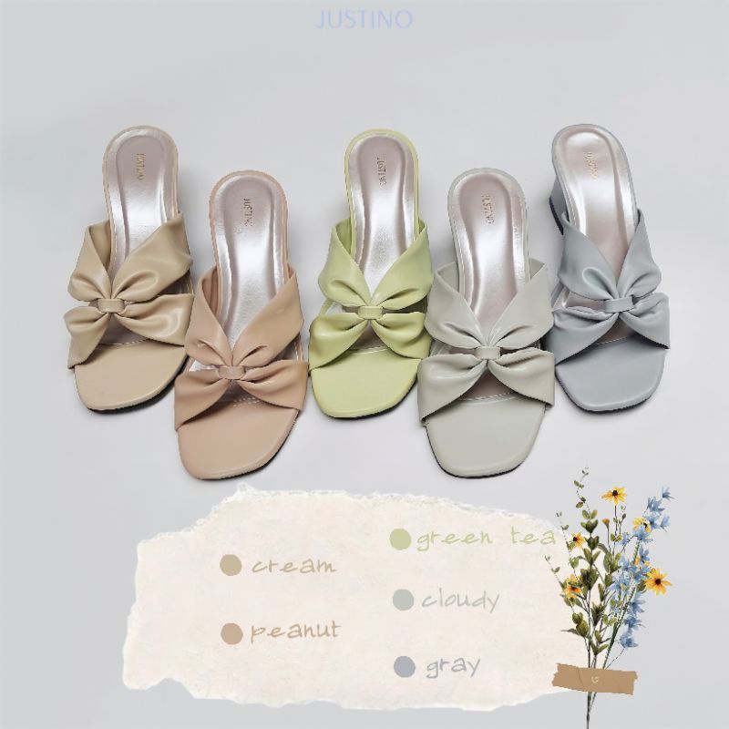 Sandal Hak Tahu JUSTINO HTB02 Series Heels Wanita 5cm-7
