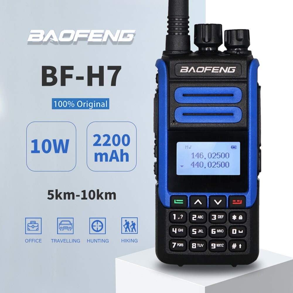 BF-H7 - Dual Band Walkie Talkie 10W - 2200mAh Battery