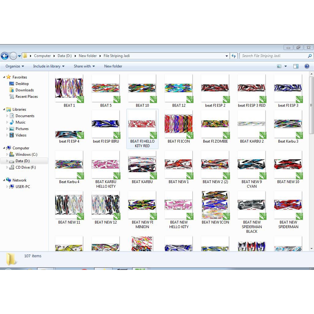 File Pola Sticker Decal & Striping + Bonus File Master Catalog Design