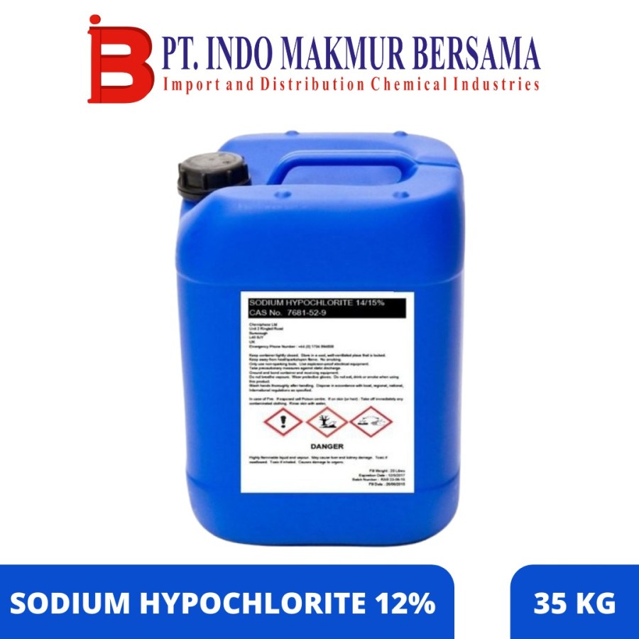 Sodium Hypochlorite 12% - kaporit cair - clorine cair - NaOCl