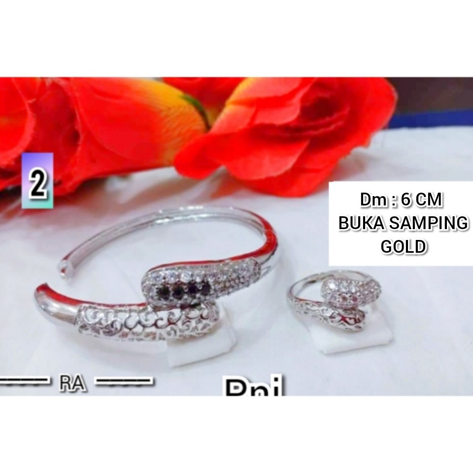 Gelang Dewasa Bangkok Permata Mewah Free Cincin Xuping (COD)