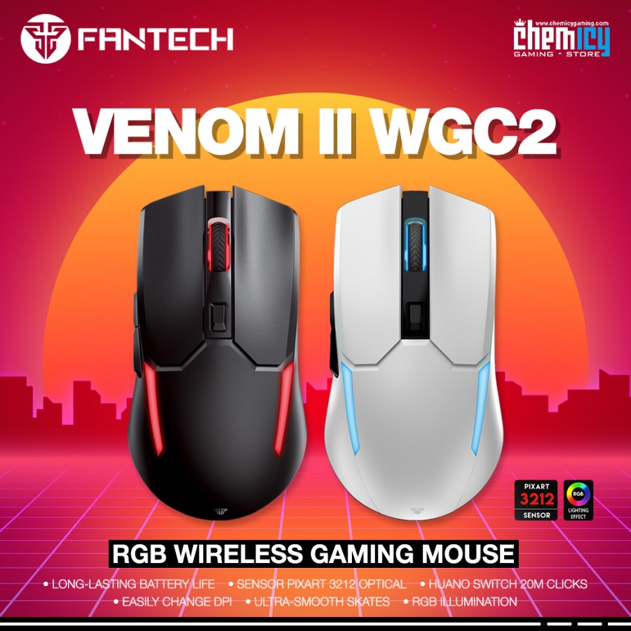 Fantech Venom II WGC2 / WGC-2 Wireless RGB Gaming Mouse