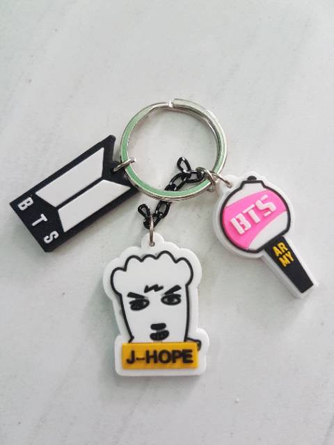 Gantungan kunci bts lighstick keychain bangtan boys jimin jin jhope suga jungkook kpop