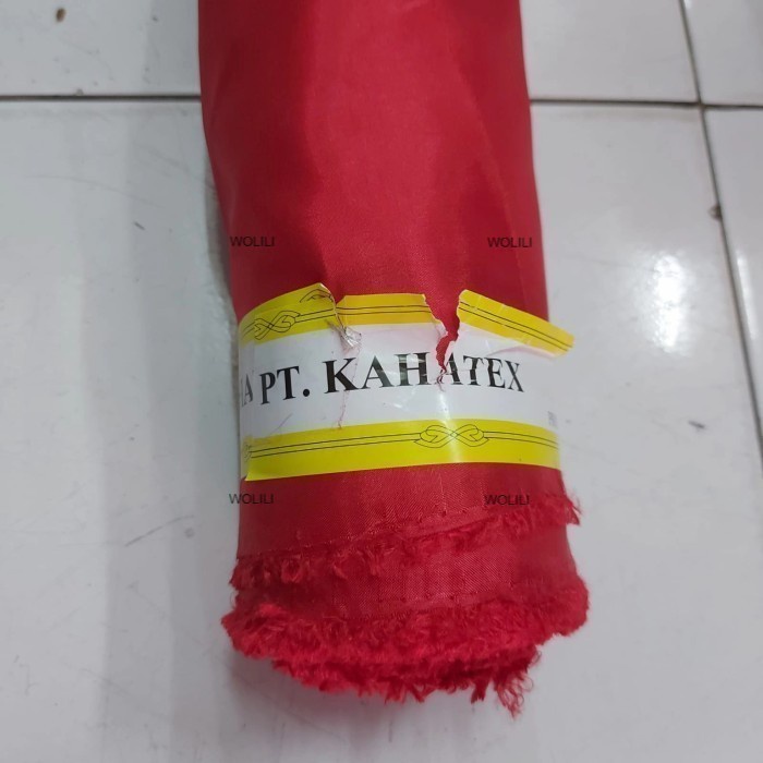 1 rol Kain Peles Kahatex Meteran Umbul2 Bendera Backdrop Satin Furing