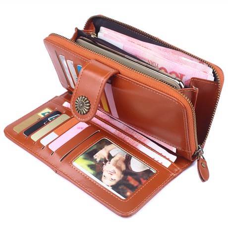 DOMPET PANJANG KULIT COKLAT IMPORT PREMIUM PESTA KOREA FASHION BRANDED MURAH WANITA RHONDA WA042B7