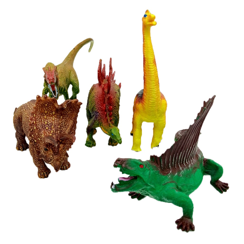 Set Dinosaurus Paradise Box Mainan Anak Miniatur Dino dengan Tanaman