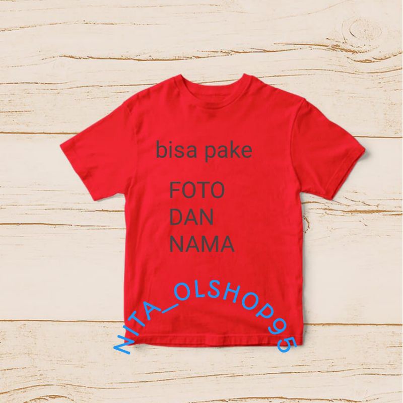 baju anak custom, bisa pake foto dan nama