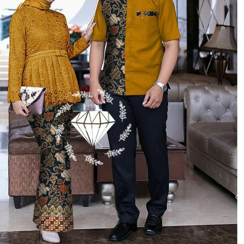♖ KUU - CP Sherina / Kapel Pasangan Brukat / Baju Pasangan Muslim / Couple Batik ✷