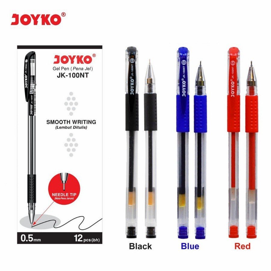 

Gel Pen Pulpen Pena Joyko JK-100NT/ Pulpen Joyko 0.5 mm / 1 BOX ISI 12 PCS