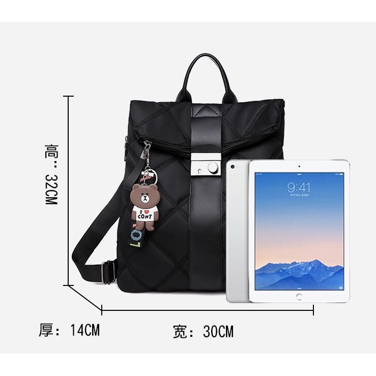JK E7001 Y989 1KG MUAT 2PCS TAS RANSEL FASHION WANITA IMPORT BAG BACKPACK