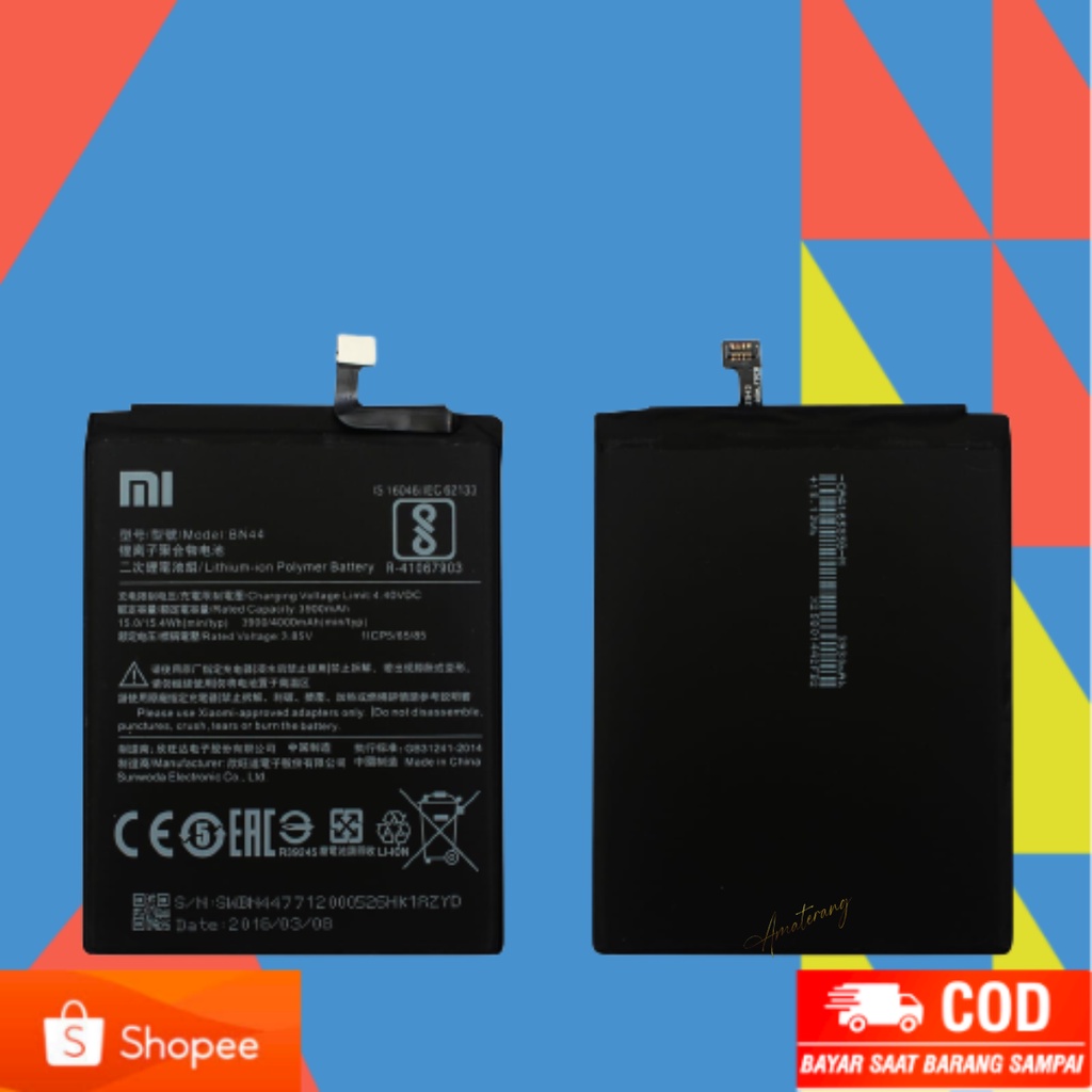 (ORIGINAL 100%) BATERAI XIAOMI REDMI 5 PLUS / BATERAI REDMI 5 PLUS BN44
