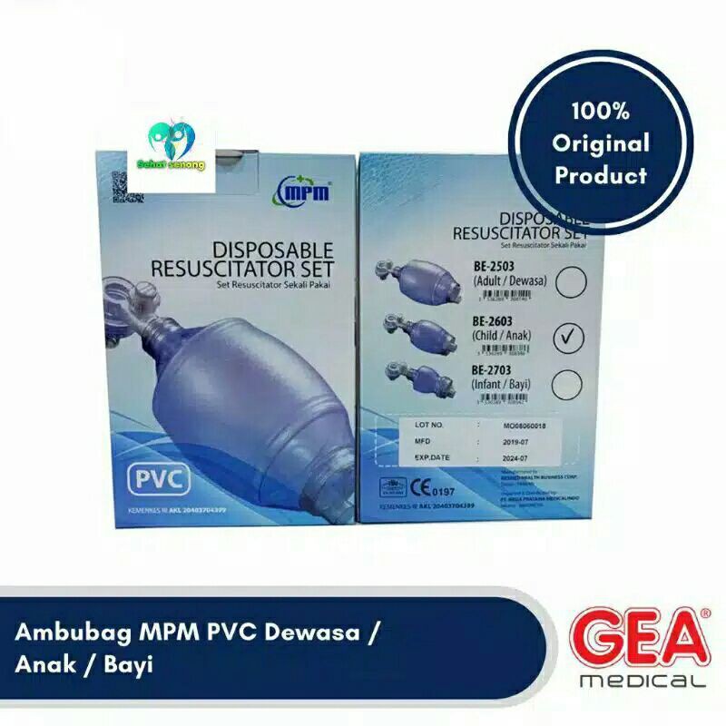 Ambubag / Disposible Resusicitator Set / Ambubag Anak / Ambubag Dewasa / Ambubag Bayi / Ambubag MRM