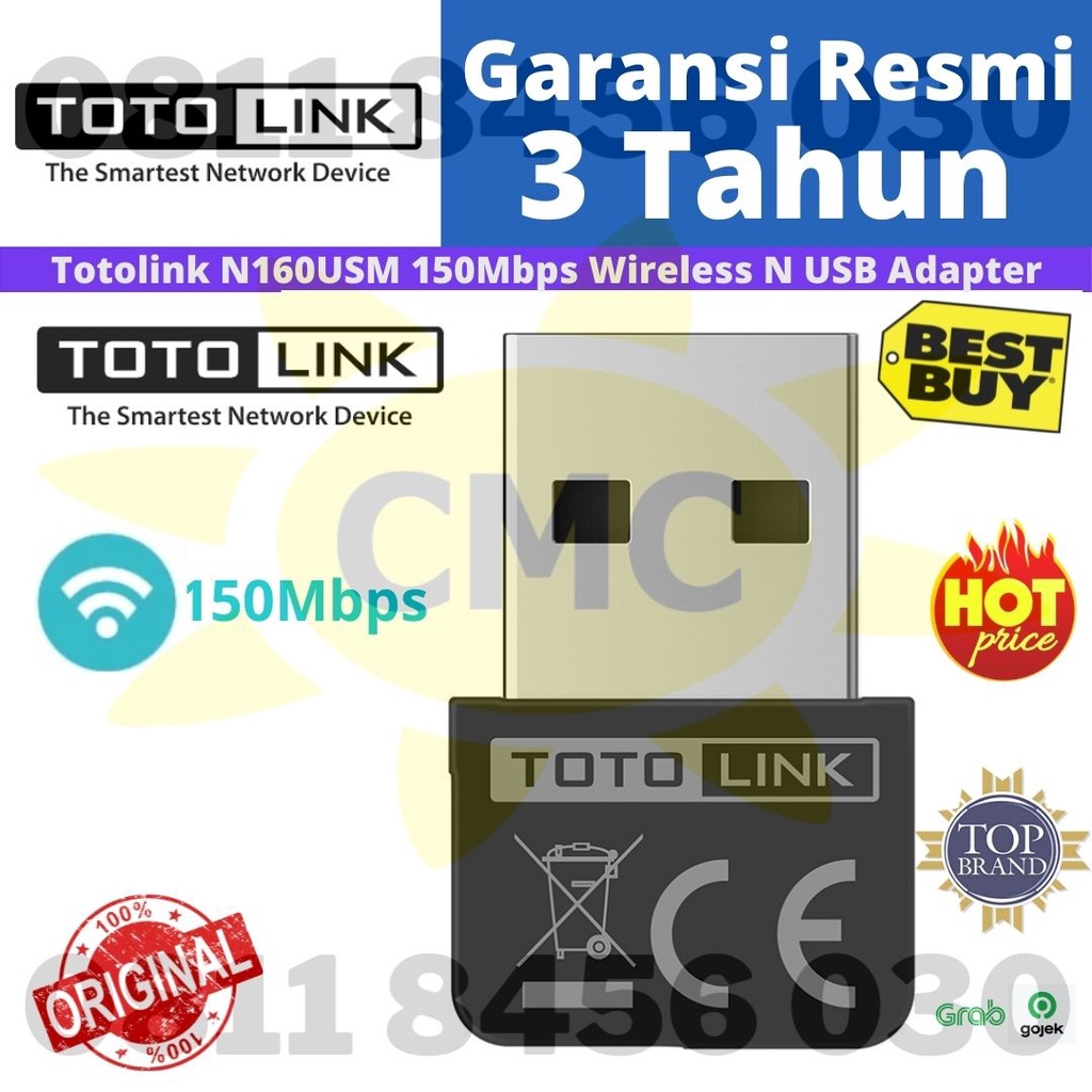 Totolink Wireless N Mini Usb Adapter N160USM Resmi