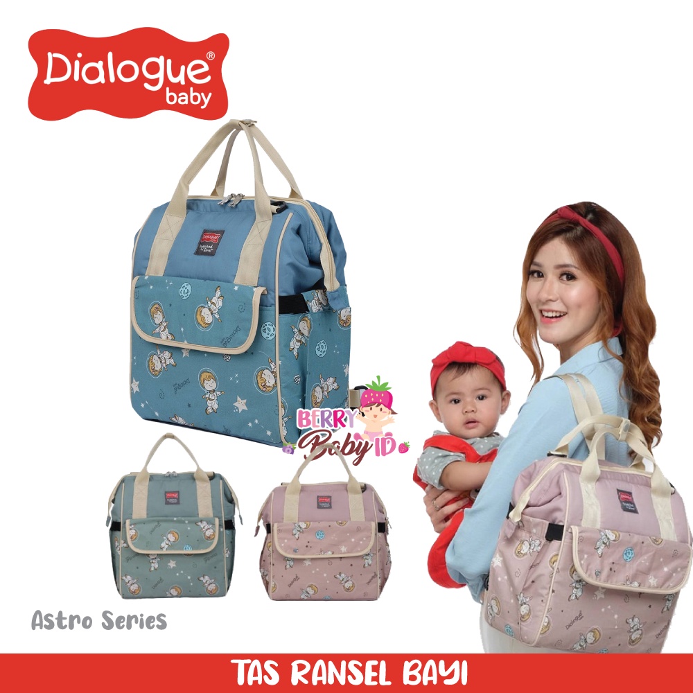 Dialogue 3-in-1 Backpack Diaper Bag Tas Perlengkapan Bayi Multifungsi Berry Mart