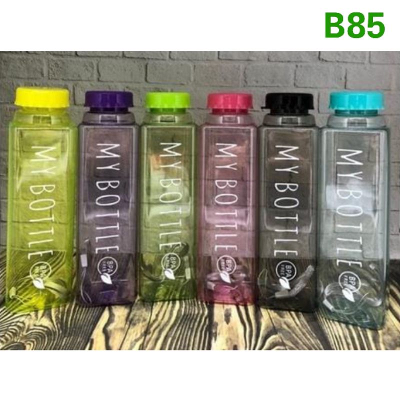 DC B ( B85 ) MY BOTTLE KOTAK TUTUP BULAT WARNA / BOTOL MINUM / KWALITAS TERBAIK / TAHAN PECAH / TIDAK BISA MEMILIH