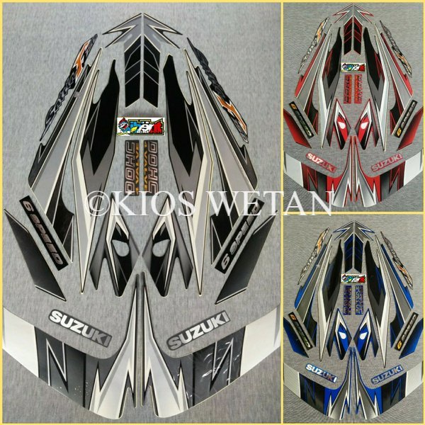 STIKER STRIPING LIS STANDAR ORI SATRIA  F FU TAHUN 2008 2009