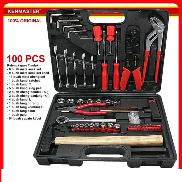 Kenmaster Tool Kit 100pcs N2 (Black) BOX