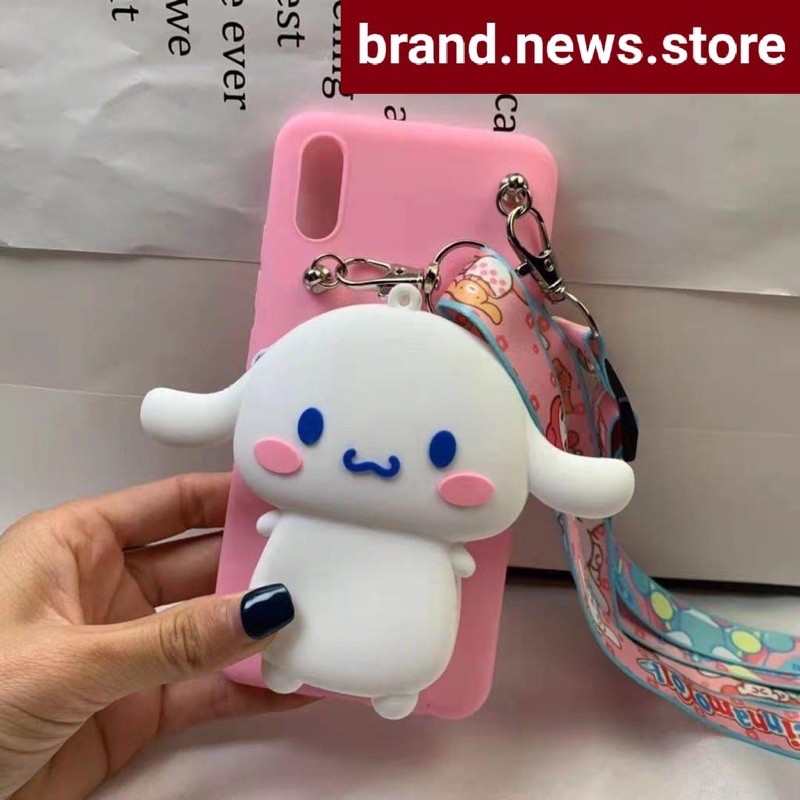 OPPO A74 4G/ F3/ F7/ F5/ A39/ A57 2016/ A37/NEO 9/ A33/NEO 7/ A72/ F1S/ A59/ RENO 5F/ F19 PRO/ A94/ SOFT CASE TAS BONEKA DOMPET KOIN + GANTUNGAN TALI HP SELEMPANG