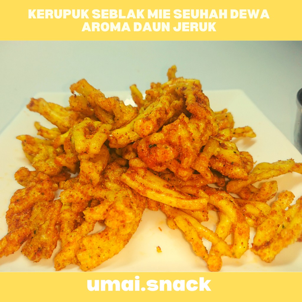 

KERUPUK SEBLAK MIE SEUHAH DEWA 130gr {AROMADAUNJERUK) [by umai.snack]