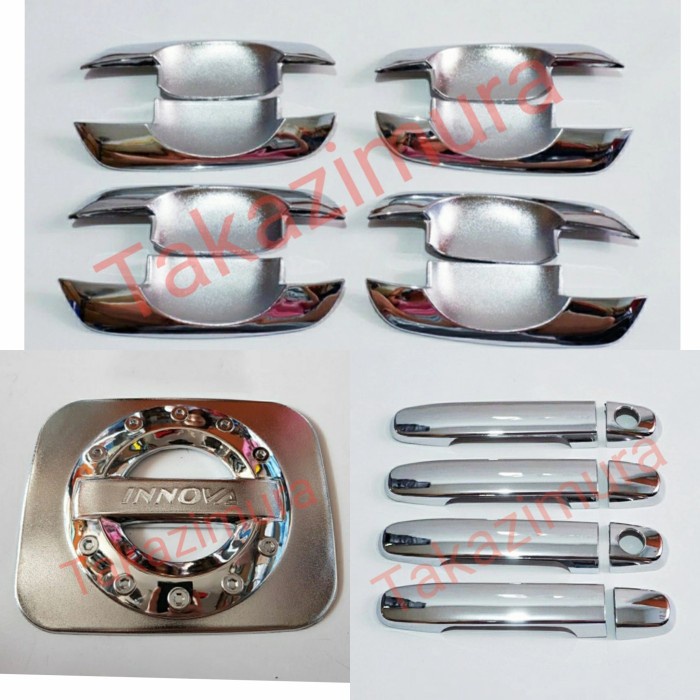 PAKET HANDLE COVER TANKI &amp; OUTER CHROME MOBIL TOYOTA INNOVA LAMA 2004-2008