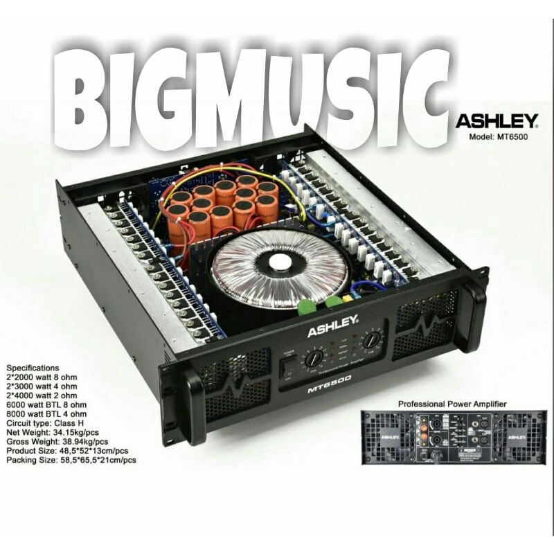 Power Amplifier Ashley MT 6500