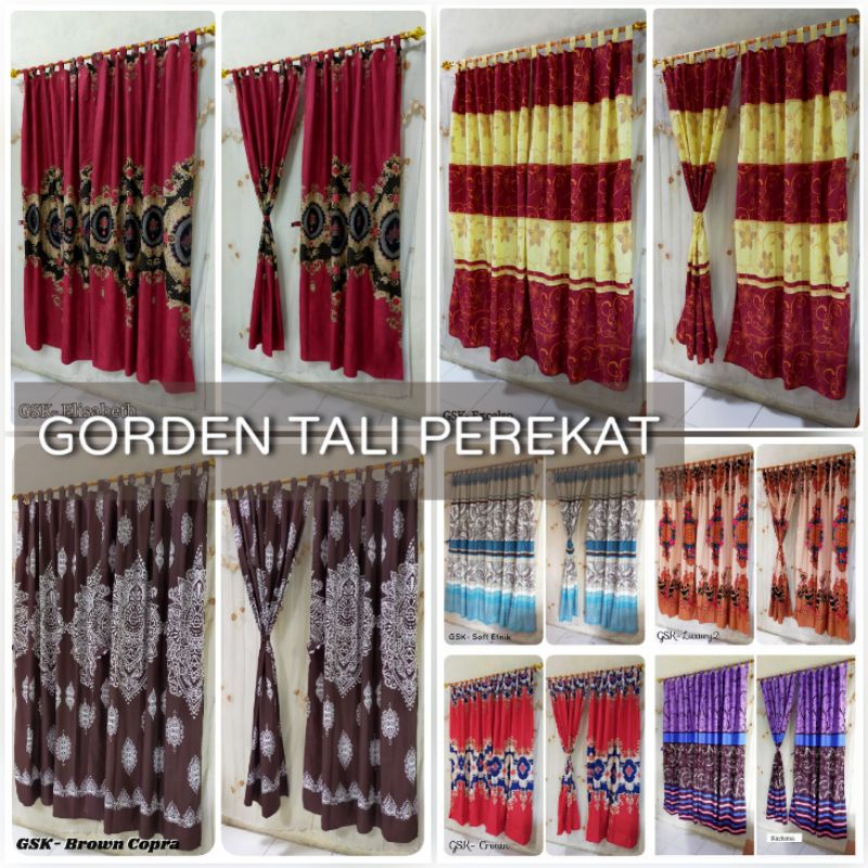(COD) Gorden Motif Batik  Homemade Bahan Katun Disperse / Gorden Perekat 120x200 / GORDEN BATIK